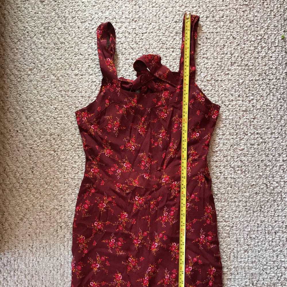 Madewell Apron Bow Back Floral Jumpsuit Romper - Picture 8 of 10